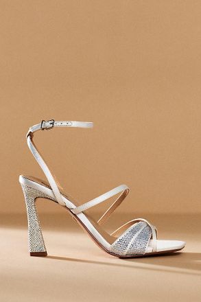 Lola Cruz Strappy Crystal Heeled Sandals