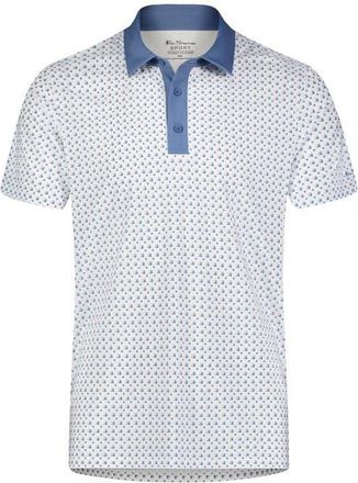 Ben Sherman Geo Tech Jersey Golf Polo in White at Nordstrom, Size Xx-Large