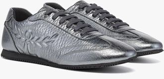 MCM Federlite Sneakers in Laurel Metallic Leather