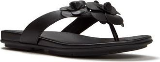 FitFlop Gracie Flower Flip-Flops in Black at Nordstrom, Size 10