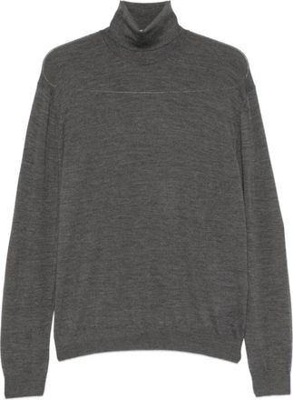 Malo Trui met col - Heren - Coltruien - Grijs - 2XL - Wol - Truien & Vesten