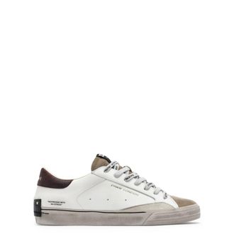 Crime London Schoenen, Heren, Wit, 43 EU, Leer, Distressed 2.0 Sneaker