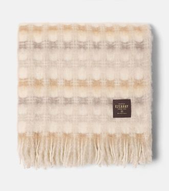 Mantas Ezcaray Mia fringed wool and mohair throw