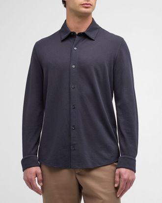 Vince Mens Pique Button-Down Shirt
