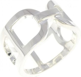 Herm&egrave;s Silver Silver 925 Band Ring (Pre-Owned)