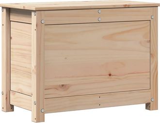 vidaXL Caja De Almacenamiento Madera Maciza De Pino 60x32x45,5 Cm Vidaxl