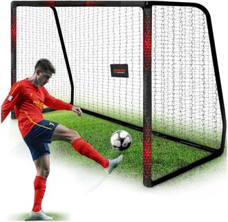 OEM Porter&iacute;a De F&uacute;tbol 300 X 200 X 120 Cm Ns-473 Negra Y Roja
