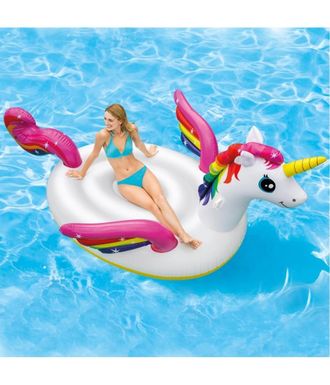 Trade Shop Trade Shop - Colchoneta De Playa Hinchable Gigante Isla Unicornio 224x164 Cm