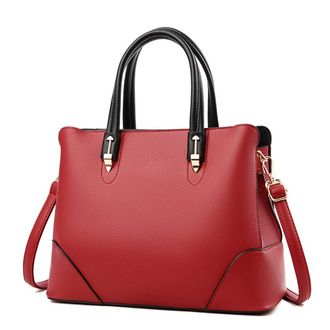 Generic Purses and Handbags for Women Fashion Ladies Leather Top Handle Satchel Crossbody Bag Large Shoulder Bag Totes (Red)