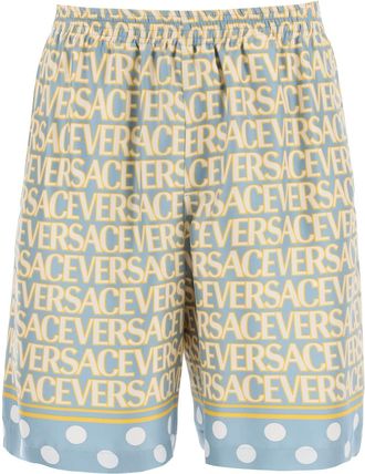 Versace Allover Silk Shorts