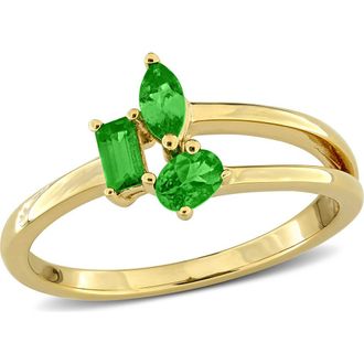 Delmar Multiple Cut Tsavorite Cluster Ring in Green at Nordstrom Rack, Size 7