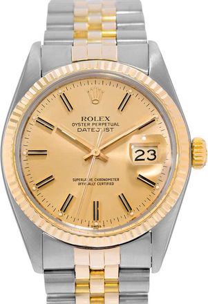 Rolex Pre-owned Rolex Datejust 36 Automatic Chronometer Champagne Dial Mens Watch 16013 CSJ