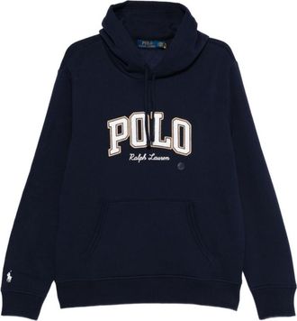 Ralph Lauren Navy Blue Logo-Print Hoodie