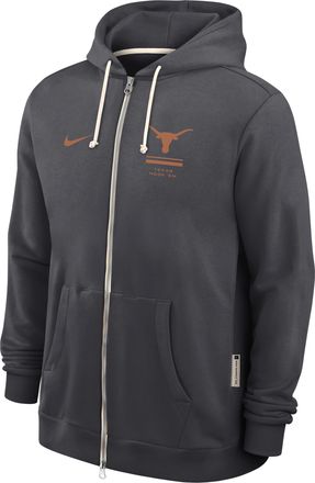 Nike Texas Sideline Standard Issue Nike Mens Dri-FIT College Full-Zip Hoodie in Grey | 03AV06FTXE-1FA