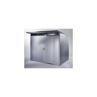 BIOHORT Caseta metalica Biohort jardin avantgarde eco A1 color gris cuarzo doble puerta