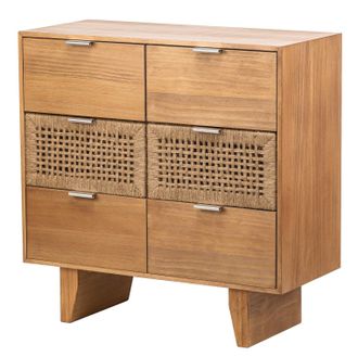 Nordlys Scandinavian Bedroom Wooden Chest of Drawers Storage in Brown