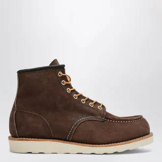 Red Wing Shoes Chocolate Brown Classic Moc 6-Inch boots in leather