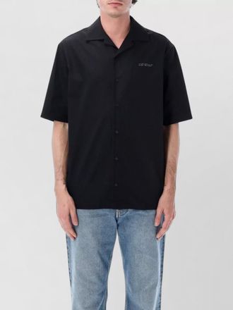 Off-white metal arrow motif bowling collar shirt