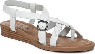 Blowfish April Wedge Sandal in White Faux Leather at Nordstrom Rack, Size 8.5