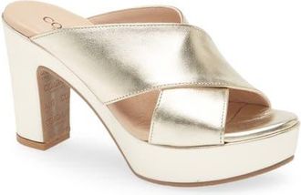 Cordani Teresa Platform Slide Sandal in Platino at Nordstrom, Size 10Us