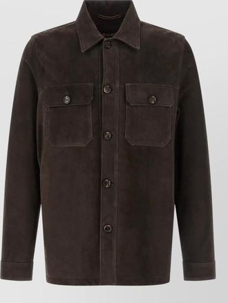 Moorer klaus overshirt jacket buttoned cuffs pockets
