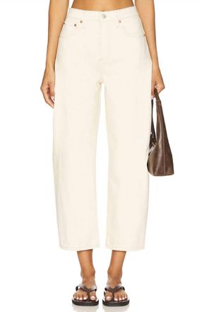 Pistola Denim Eli Rigid High Rise Arched Leg Jean In Ecru