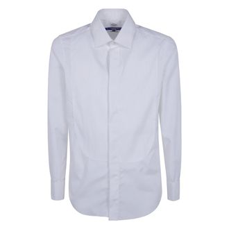 Junya Watanabe Plastorn Smoking Line Klassiek Overhemd - Heren - Overhemden - Wit - Maat: XL Katoen