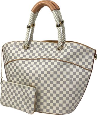 Louis Vuitton White Damier Azur Shoulder Bag Tote Bag (Pre-Owned)