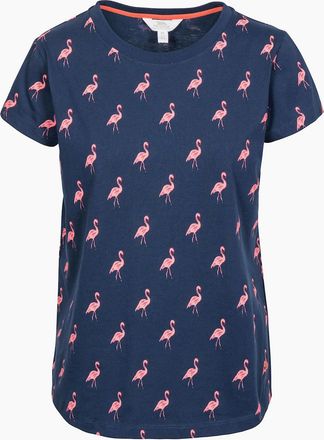 Trespass Womens Trespass Womens Carolyn Short Sleeved Patterned T Shirt - Navy - Size: 10/8