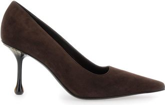 Jimmy Choo London ixia Brown Pumps With High Sculpted Heel In Suede Woman
