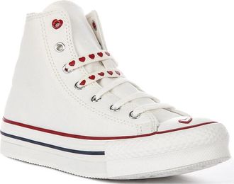 Converse Chuck Taylor All Star Platform Valentines Heart Lace - unisex - Converse - Sneakers - White - 4 1/2 UK - Shoes