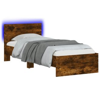 vidaXL Estructura De Cama Roble Ahumado 80 X 200 Cm Vidaxl