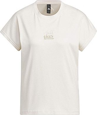 adidas (WMNS) adidass Lounge Silky T-Shirt Asia Sizing Beige IM8859