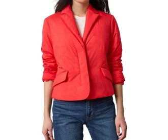 Lilla P Padded Blazer In Ruby