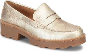 B&oslash;rn Born Carrera BR0041730 Loafers Womens Gold Suede Slip On Shoes ZOGG3912