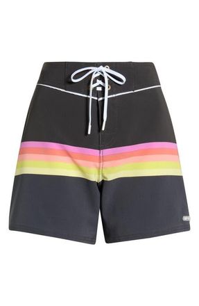 Rip Curl Surf Stripe Board Shorts in Black at Nordstrom, Size Xx-Small