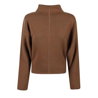 Max Mara Pullover met col - Dames - Coltruien - Bruin - S - Truien & Vesten