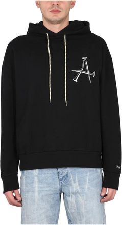 Aries Hombre, Sudaderas, Negro, Talla: S
