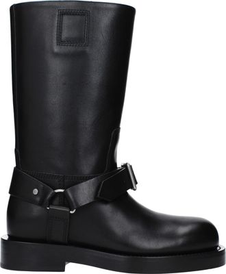 Burberry Damens Stiefel Leder Schwarz