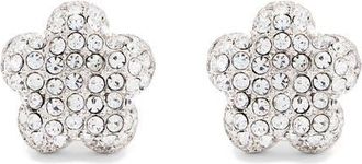 Marc Jacobs Daisy Pavé Stud Earrings in Silver/Crystal at Nordstrom