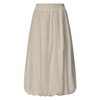 Rich & Royal Balloon Katoenen Rok - Dames - Midirokken - Bruin - L - Katoen - Rokken