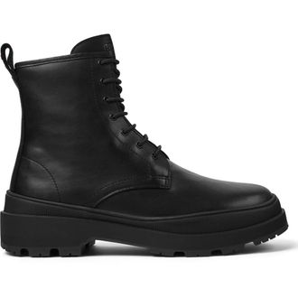 Camper Brutus Trek Veterlaars - Dames - Veterlaarzen - Zwart - 36 EU - Leer - Schoenen