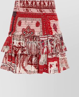 Isabel Marant cotton mini skirt featuring ruffled hem
