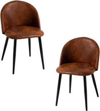 Regalos Miguel Packs Sillas Comedor - Pack 2 Sillas Black Vint Polipiel