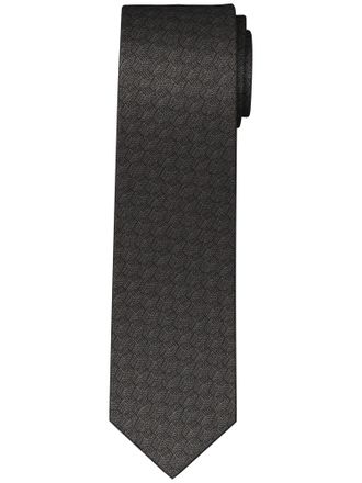 Olymp Krawatte OLYMP Seidenkrawatte, Herren, grau (mittelgrau), Obermaterial: 100% Seide, Krawatten Krawatte, mit dezentem Muster