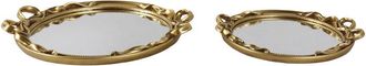 Sagebrook Home Set Of 2 Coquette Bow Trays