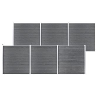 vidaXL Valla De Jard&iacute;n De Wpc Gris 1045x186 Cm Vidaxl