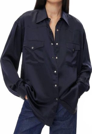 TWP Dutton Shirt In Midnight