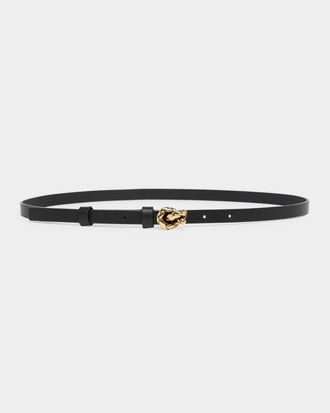 Bottega Veneta Knot Intreccio Leather Belt