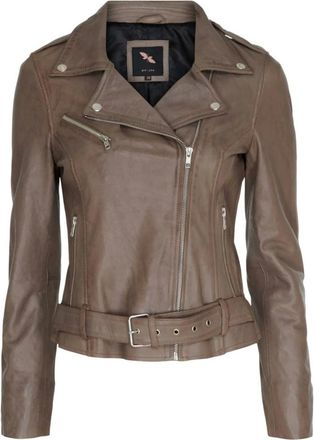BTF-CPH Btfcph, Jassen, Dames, Bruin, M, Leer, Biker Jacket